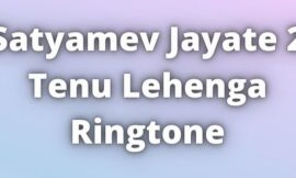 Satyameva Jayate 2 Tenu Lehenga Ringtone